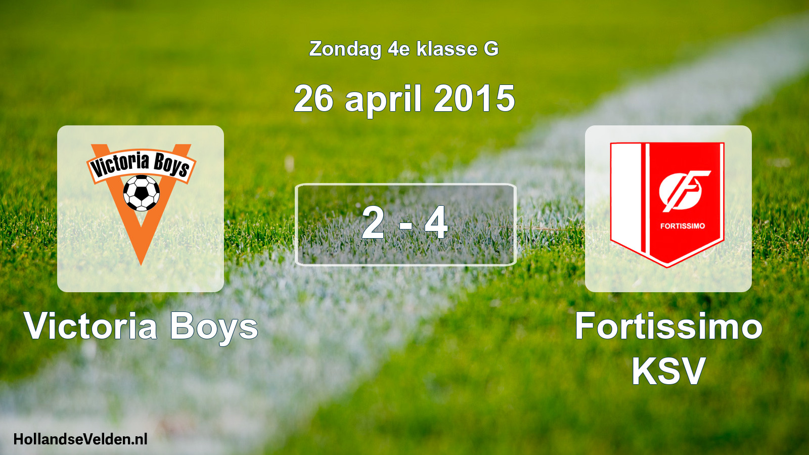 Total number of matches played: Victoria Boys - Fortissimo KSV 2 - 4 (26 April 2015)