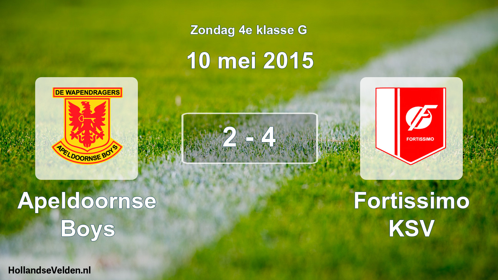 Total number of matches played: Apeldoornse Boys - Fortissimo KSV 2 - 4 (10 May 2015)