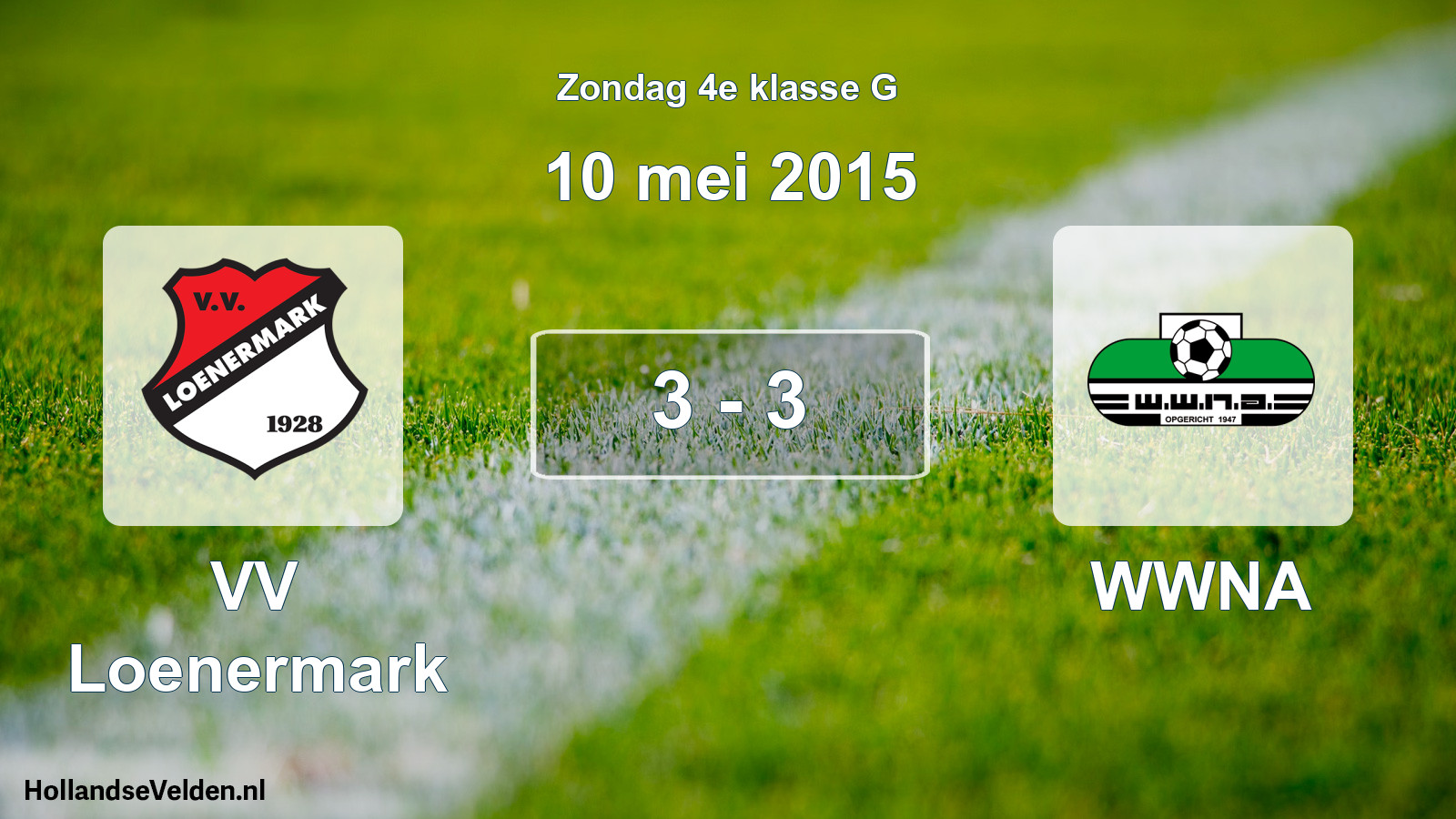 Total number of matches played: VV Loenermark - WWNA 3 - 3 (10 May 2015)