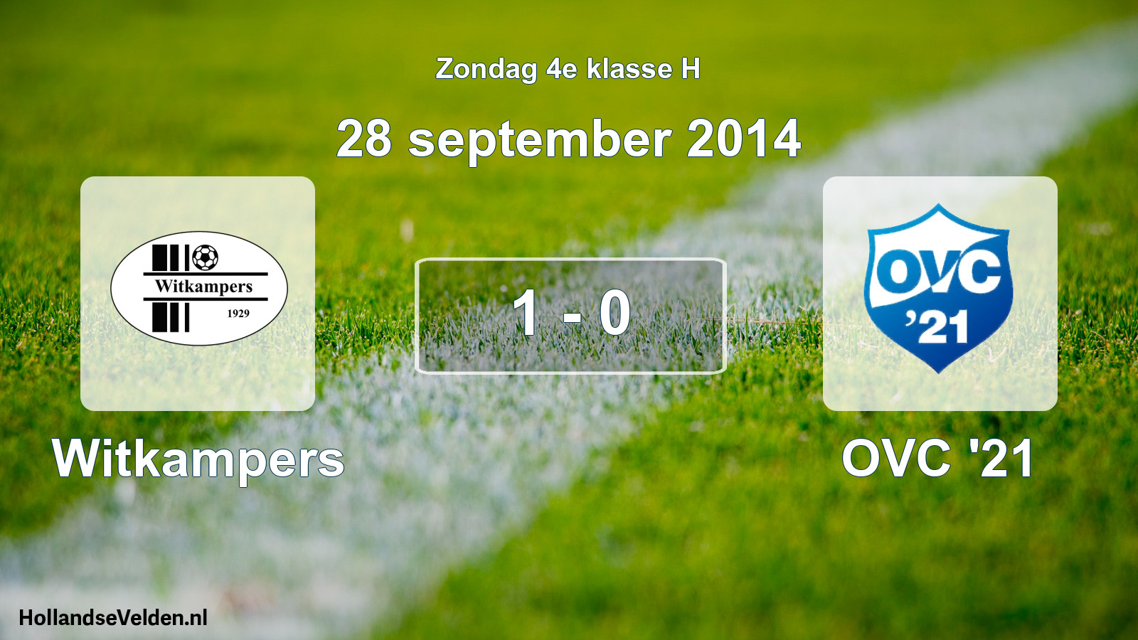 Total number of matches played: Witkampers - OVC '21 1 - 0 (28 September 2014)