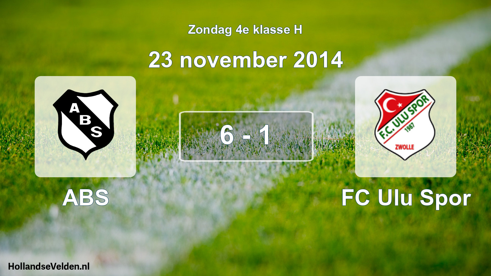 Total number of matches played: ABS - FC Ulu Spor 6 - 1 (23 November 2014)