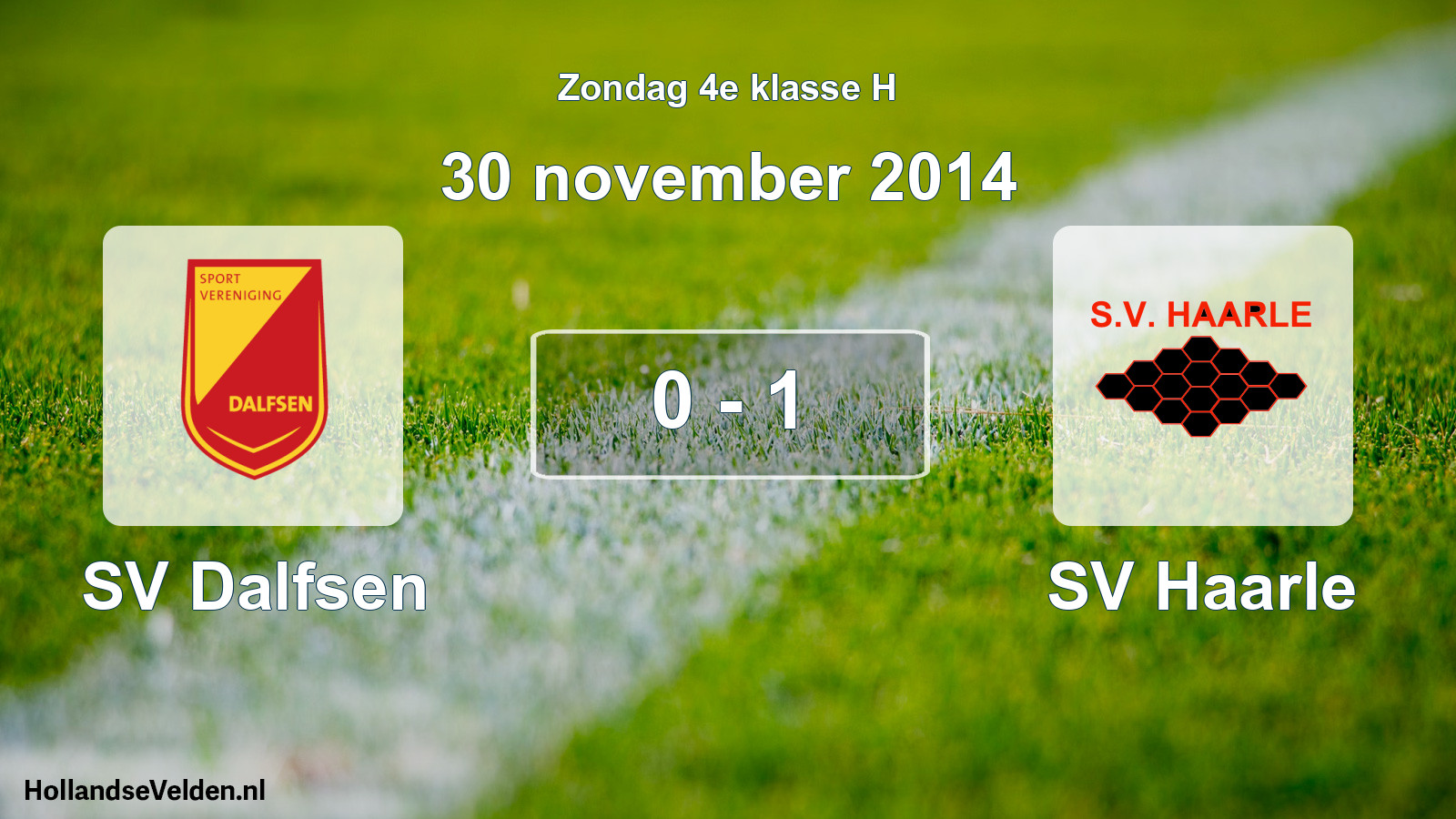 Total number of matches played: SV Dalfsen - SV Haarle 0 - 1 (30 November 2014)