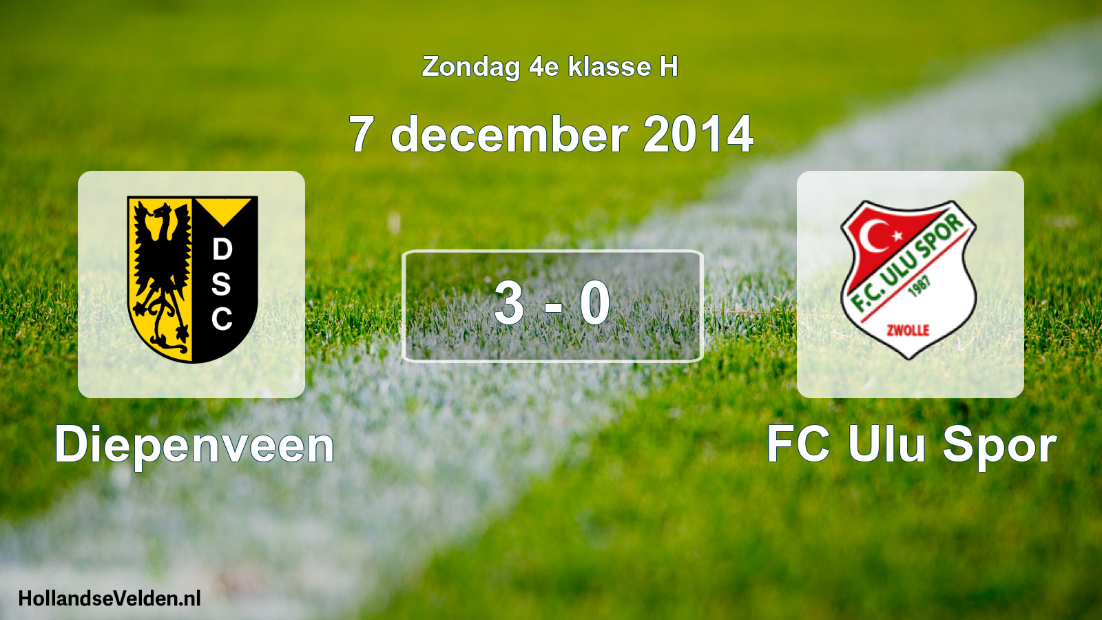 Total number of matches played: Diepenveen - FC Ulu Spor 3 - 0 (7 December 2014)