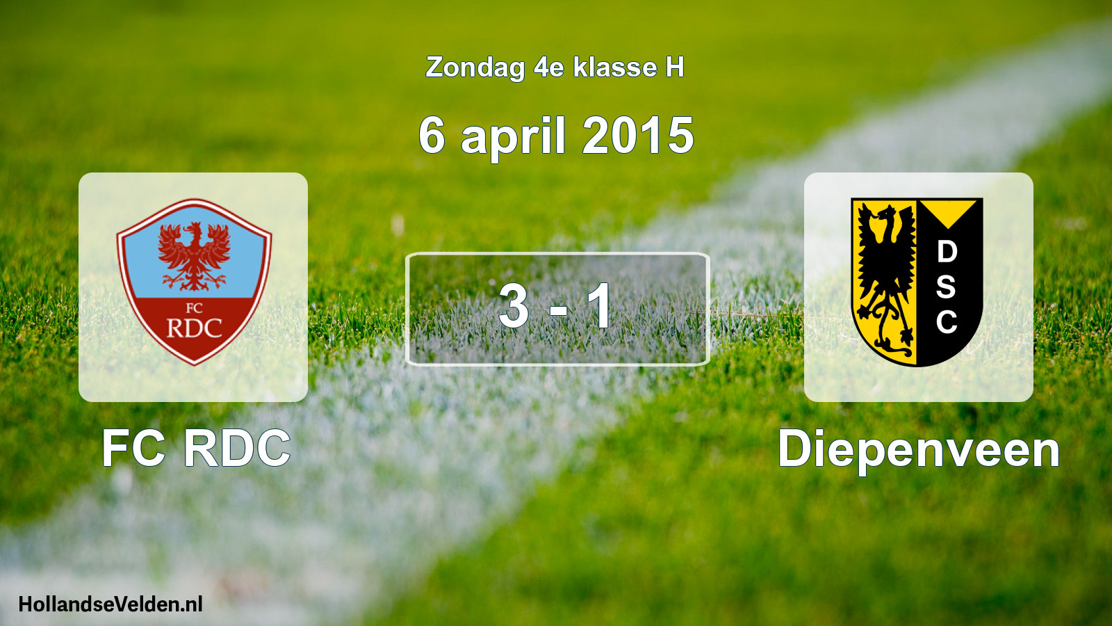 Total number of matches played: FC RDC - Diepenveen 3 - 1 (6 April 2015)