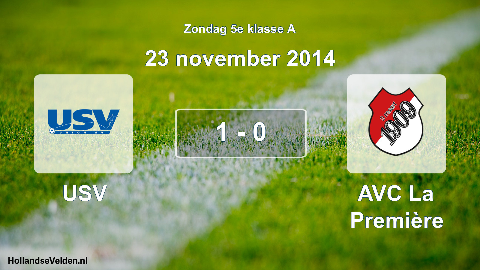 Total number of matches played: USV - AVC La Première 1 - 0 (23 November 2014)