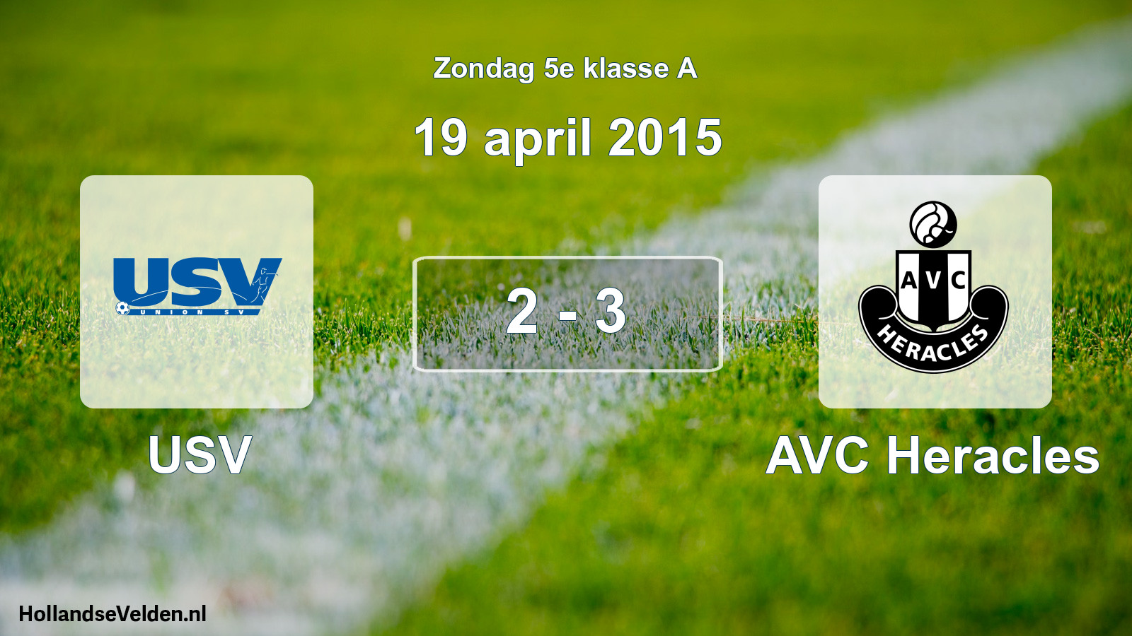 Total number of matches played: USV - AVC Heracles 2 - 3 (19 April 2015)