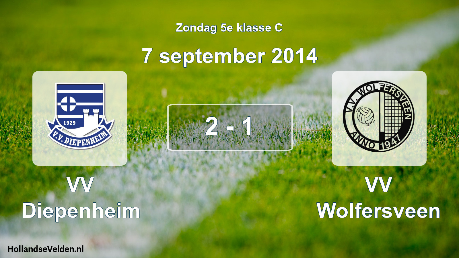 Total number of matches played: VV Diepenheim - VV Wolfersveen 2 - 1 (7 September 2014)