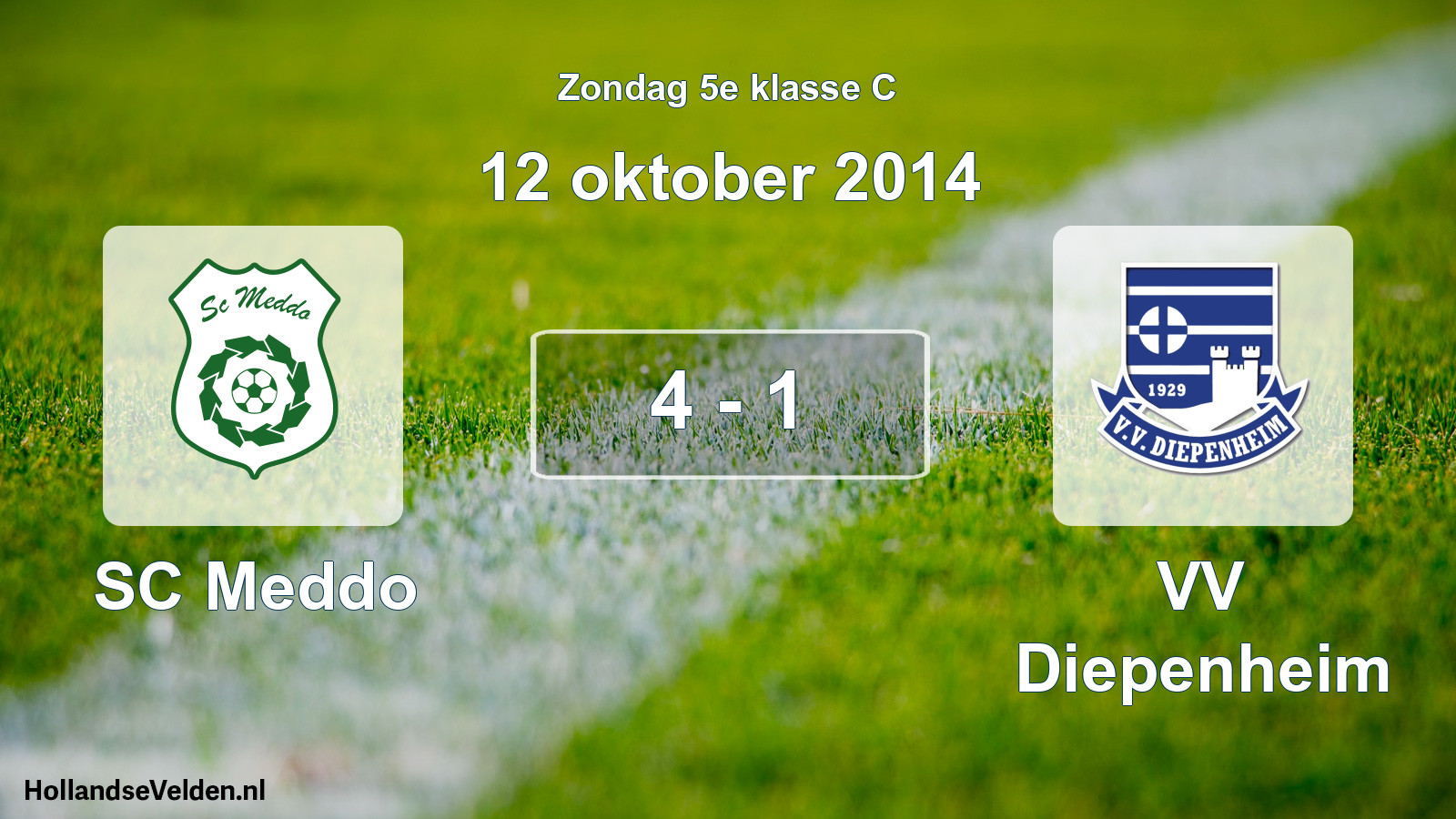 Total number of matches played: SC Meddo - VV Diepenheim 4 - 1 (12 October 2014)