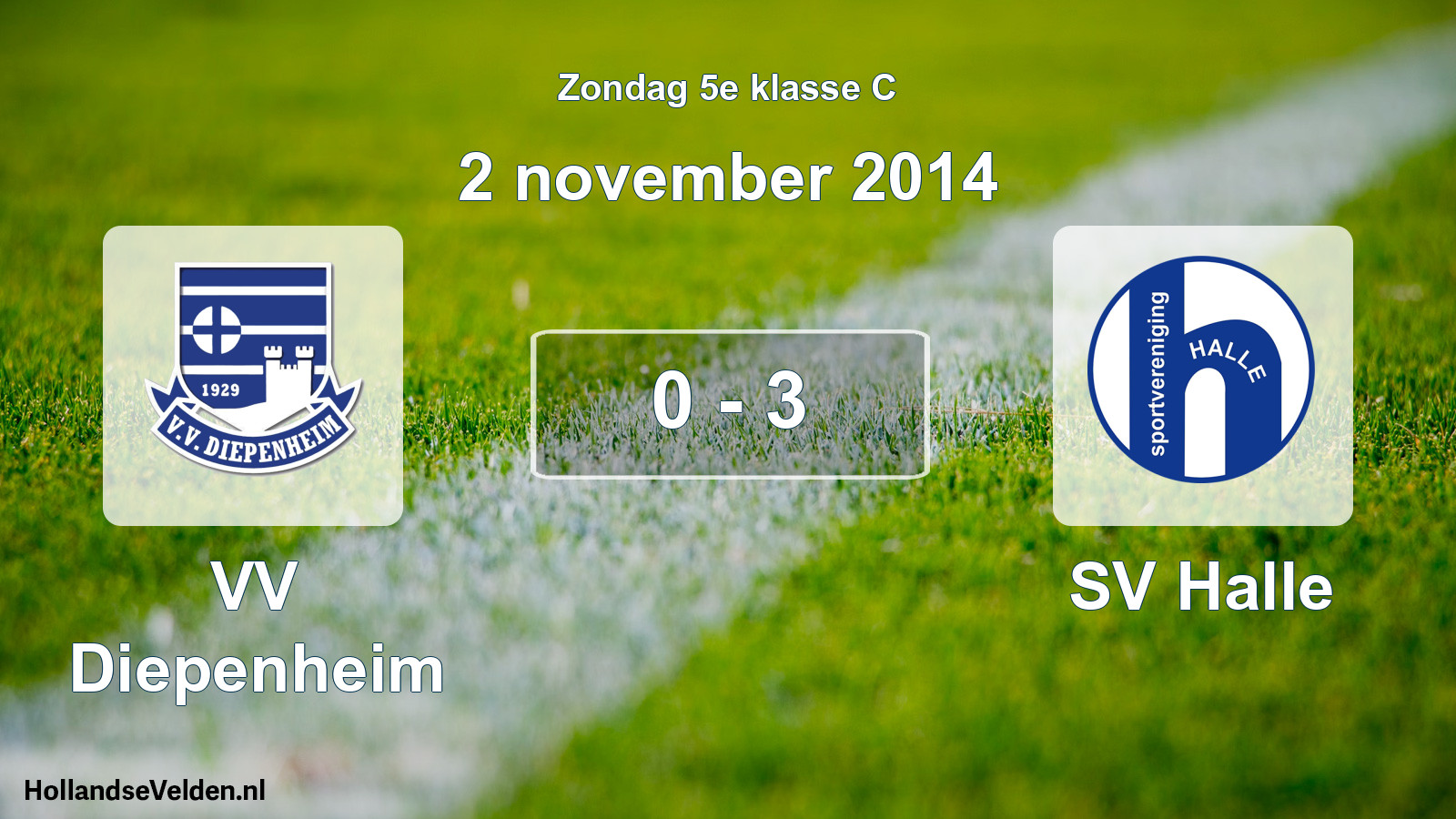 Total number of matches played: VV Diepenheim - SV Halle 0 - 3 (2 November 2014)