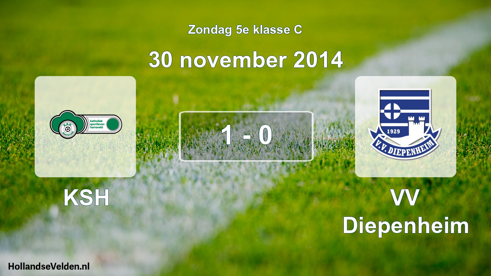 Total number of matches played: KSH - VV Diepenheim 1 - 0 (30 November 2014)