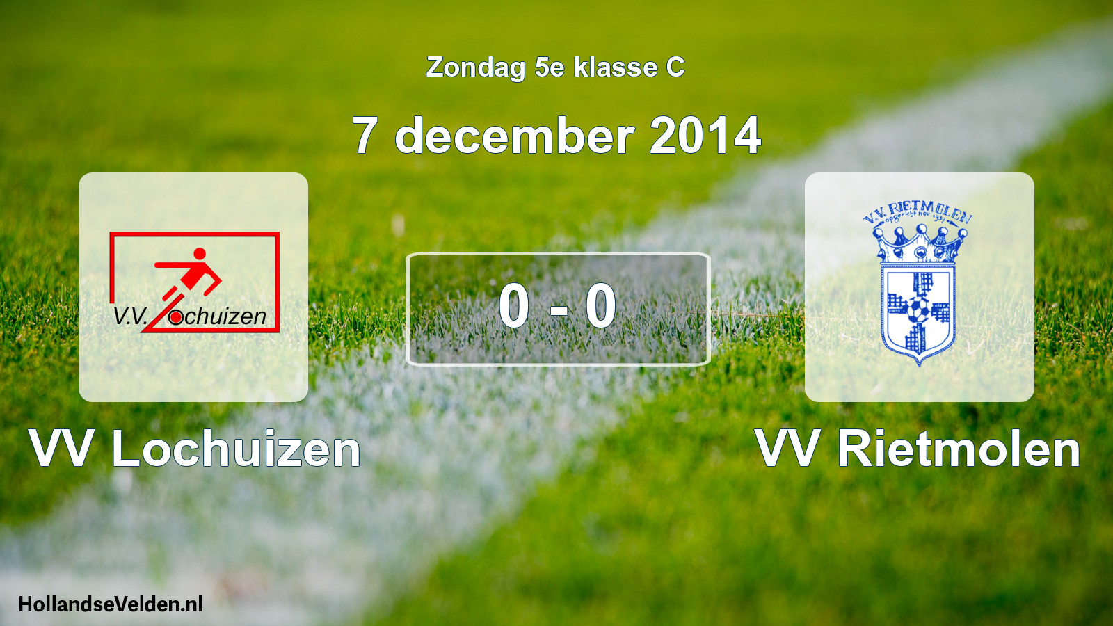 Total number of matches played: VV Lochuizen - VV Rietmolen 0 - 0 (7 December 2014)