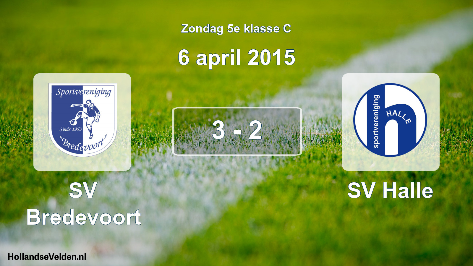 Total number of matches played: SV Bredevoort - SV Halle 3 - 2 (6 April 2015)