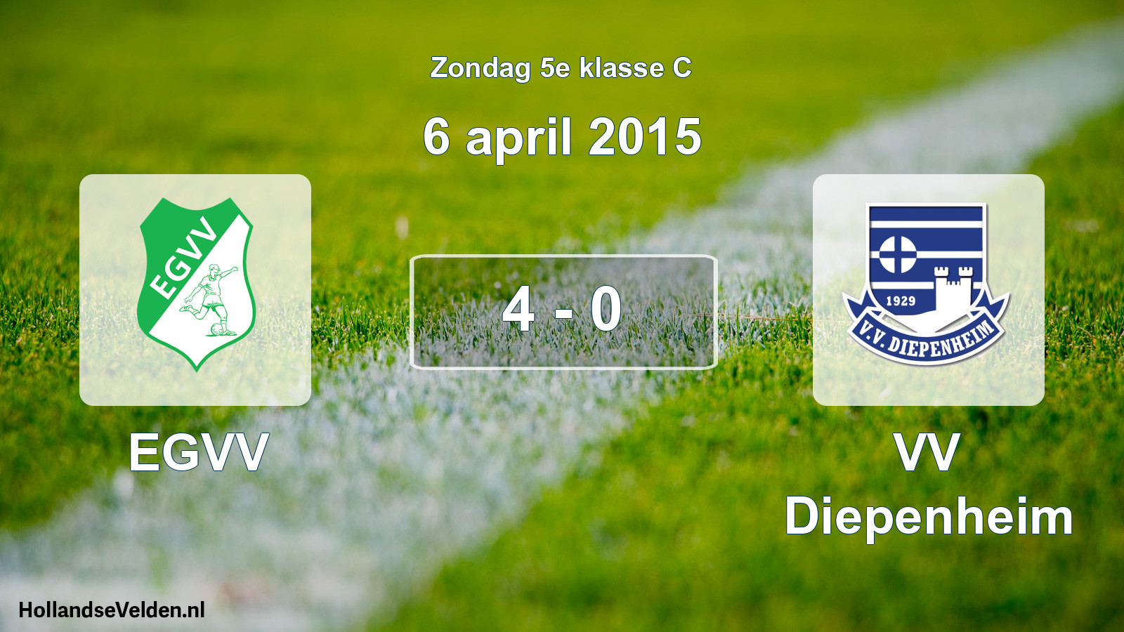 Total number of matches played: EGVV - VV Diepenheim 4 - 0 (6 April 2015)