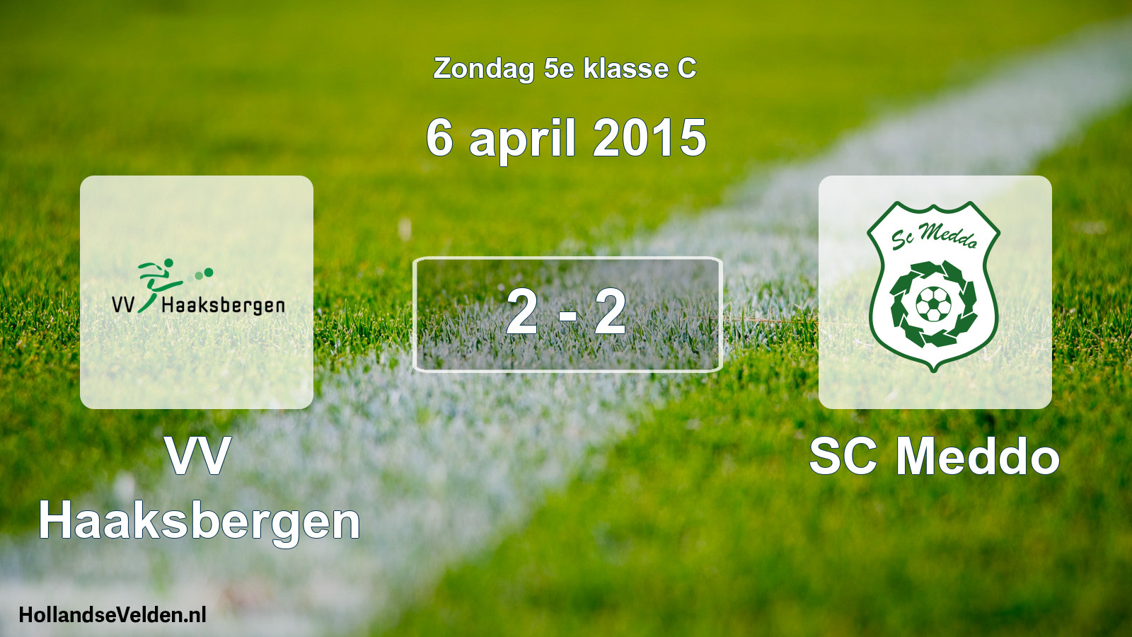 Total number of matches played: VV Haaksbergen - SC Meddo 2 - 2 (6 April 2015)