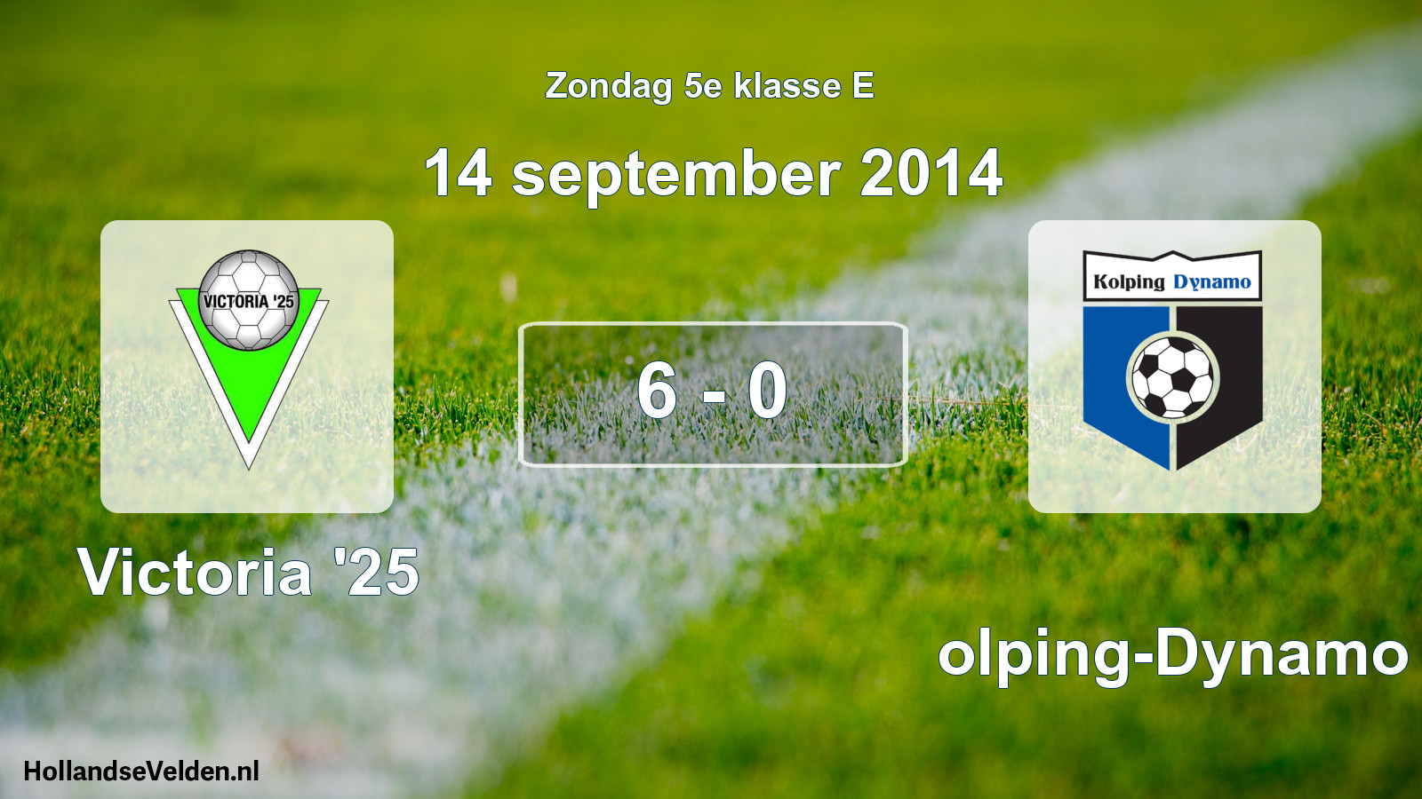 Total number of matches played: Victoria '25 - Kolping-Dynamo 6 - 0 (14 September 2014)