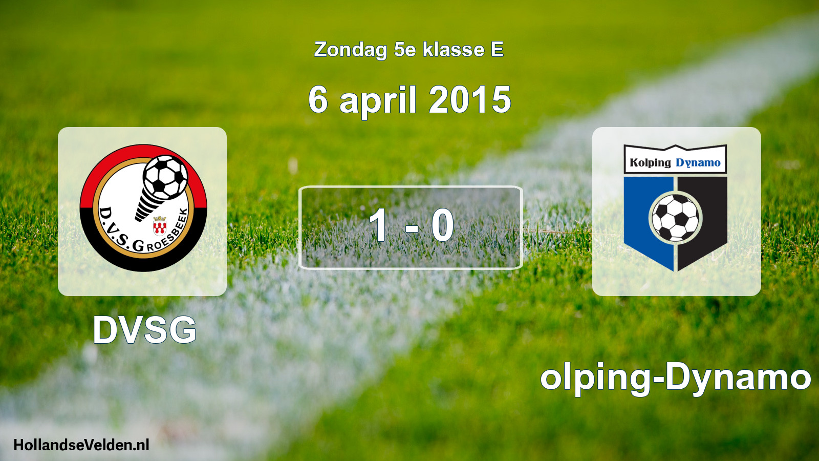 Total number of matches played: DVSG - Kolping-Dynamo 1 - 0 (6 April 2015)