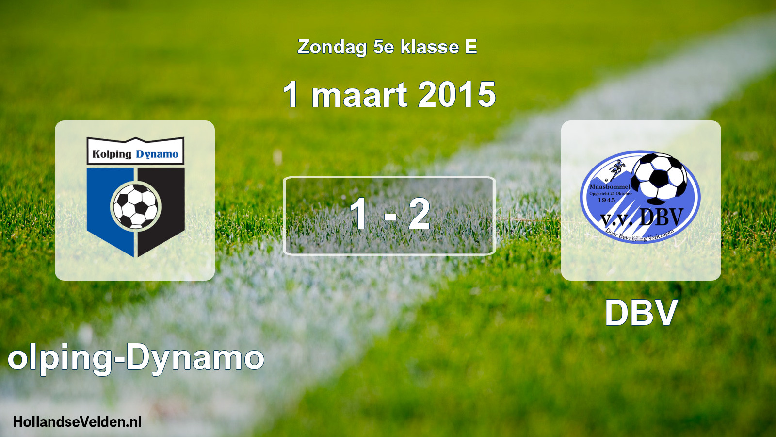 Total number of matches played: Kolping-Dynamo - DBV 1 - 2 (1 March 2015)