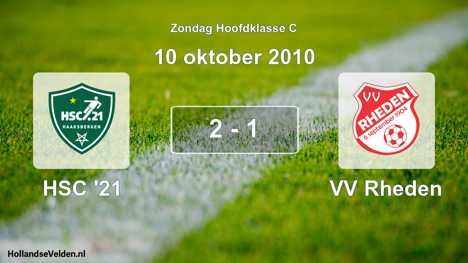 Total number of matches played: HSC '21 - VV Rheden 2 - 1 (10 October 2010)