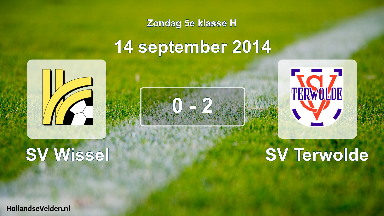 Total number of matches played: SV Wissel - SV Terwolde 0 - 2 (14 September 2014)