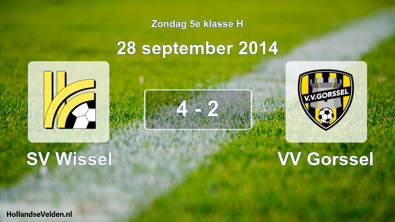 Total number of matches played: SV Wissel - VV Gorssel 4 - 2 (28 September 2014)