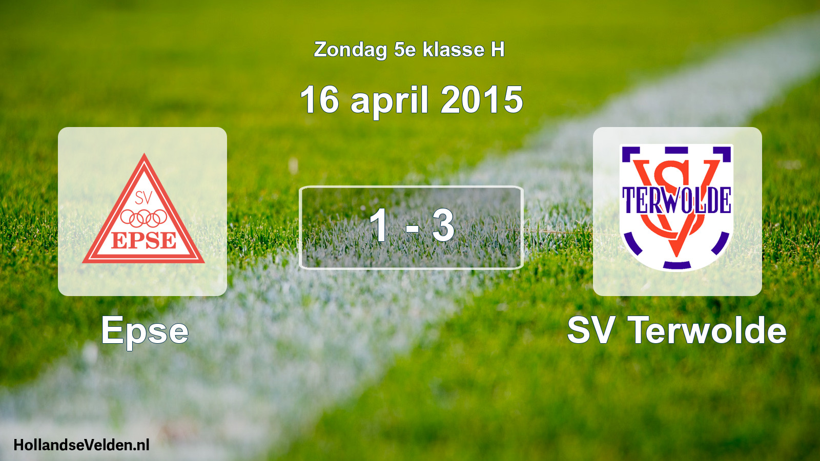 Total number of matches played: Epse - SV Terwolde 1 - 3 (16 April 2015)