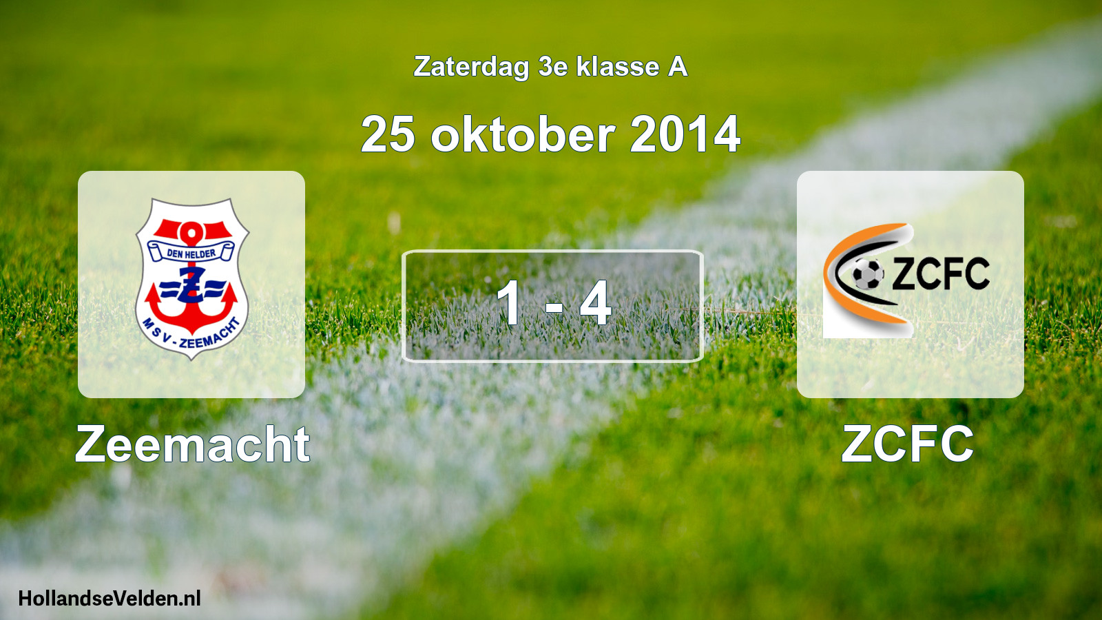 Total number of matches played: Zeemacht - ZCFC 1 - 4 (25 October 2014)