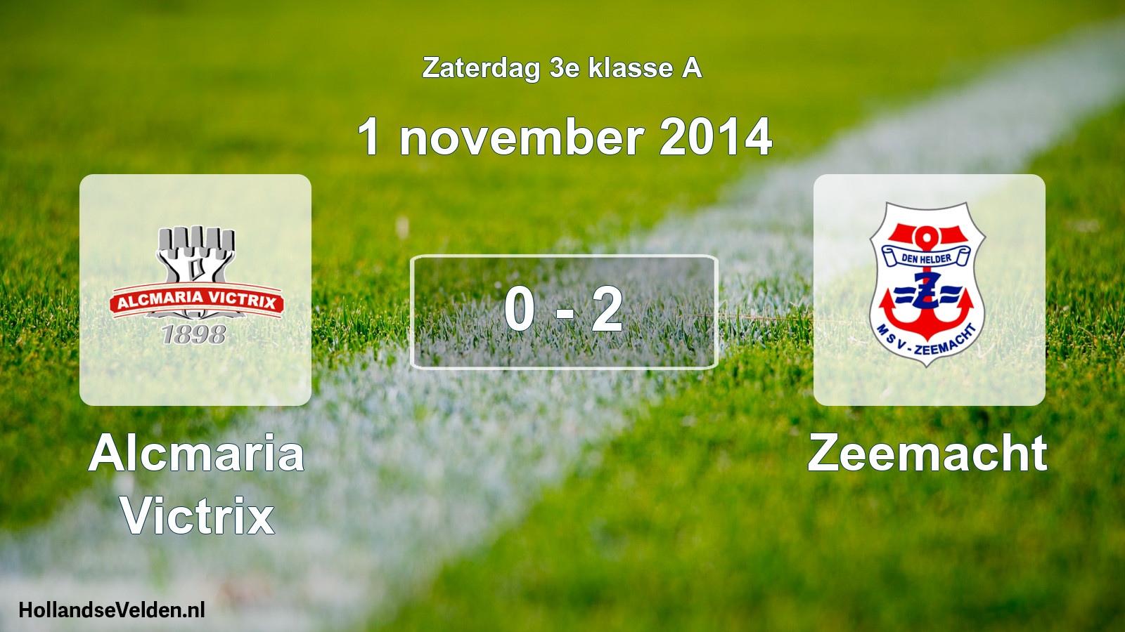 Total number of matches played: Alcmaria Victrix - Zeemacht 0 - 2 (1 November 2014)