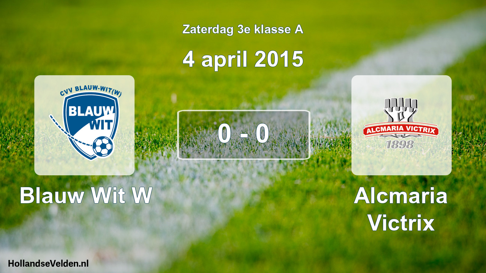 Total number of matches played: Blauw Wit W - Alcmaria Victrix 0 - 0 (4 April 2015)