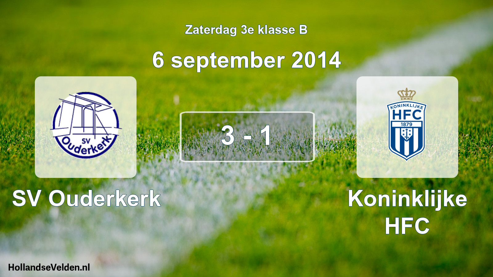 Total number of matches played: SV Ouderkerk - Koninklijke HFC 3 - 1 (6 September 2014)