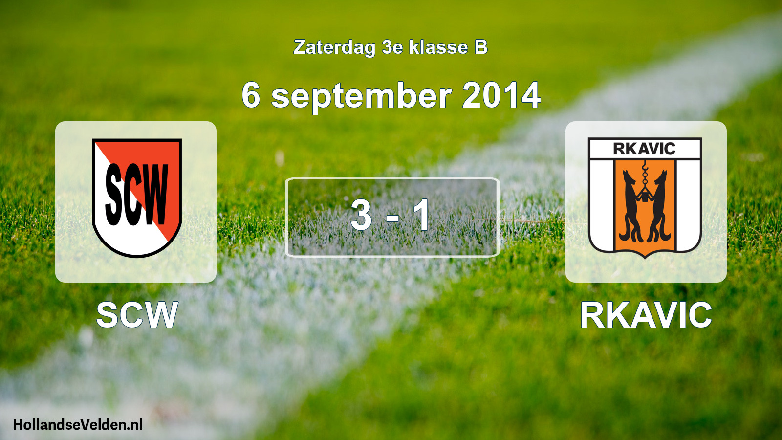 Total number of matches played: SCW - RKAVIC 3 - 1 (6 September 2014)