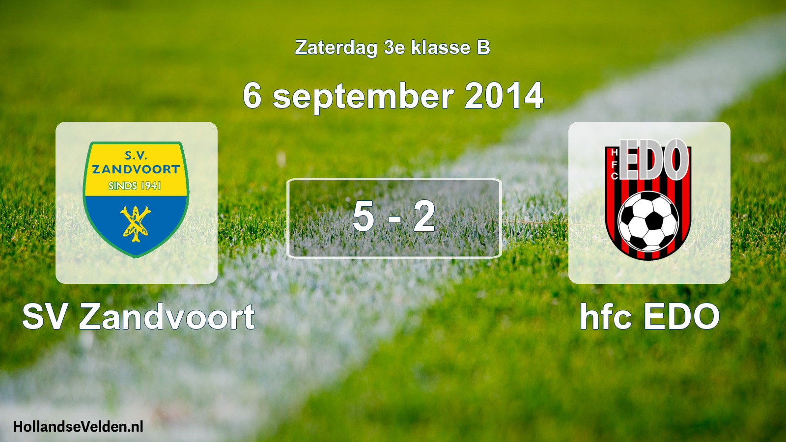 Total number of matches played: SV Zandvoort - hfc EDO 5 - 2 (6 September 2014)