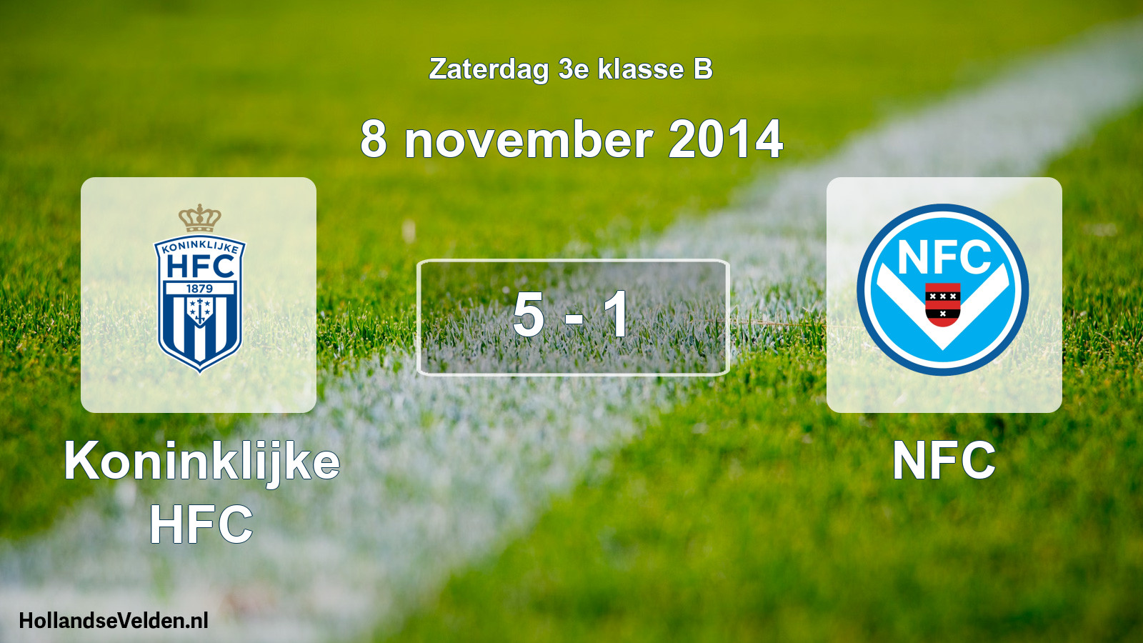 Total number of matches played: Koninklijke HFC - NFC 5 - 1 (8 November 2014)