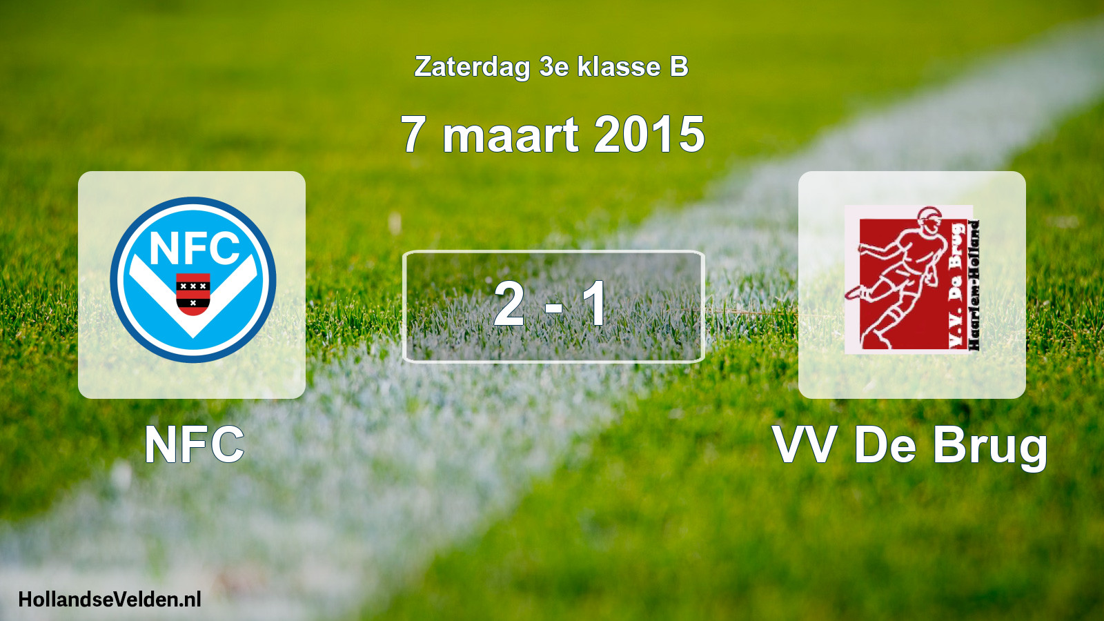 Total number of matches played: NFC - VV De Brug 2 - 1 (7 March 2015)