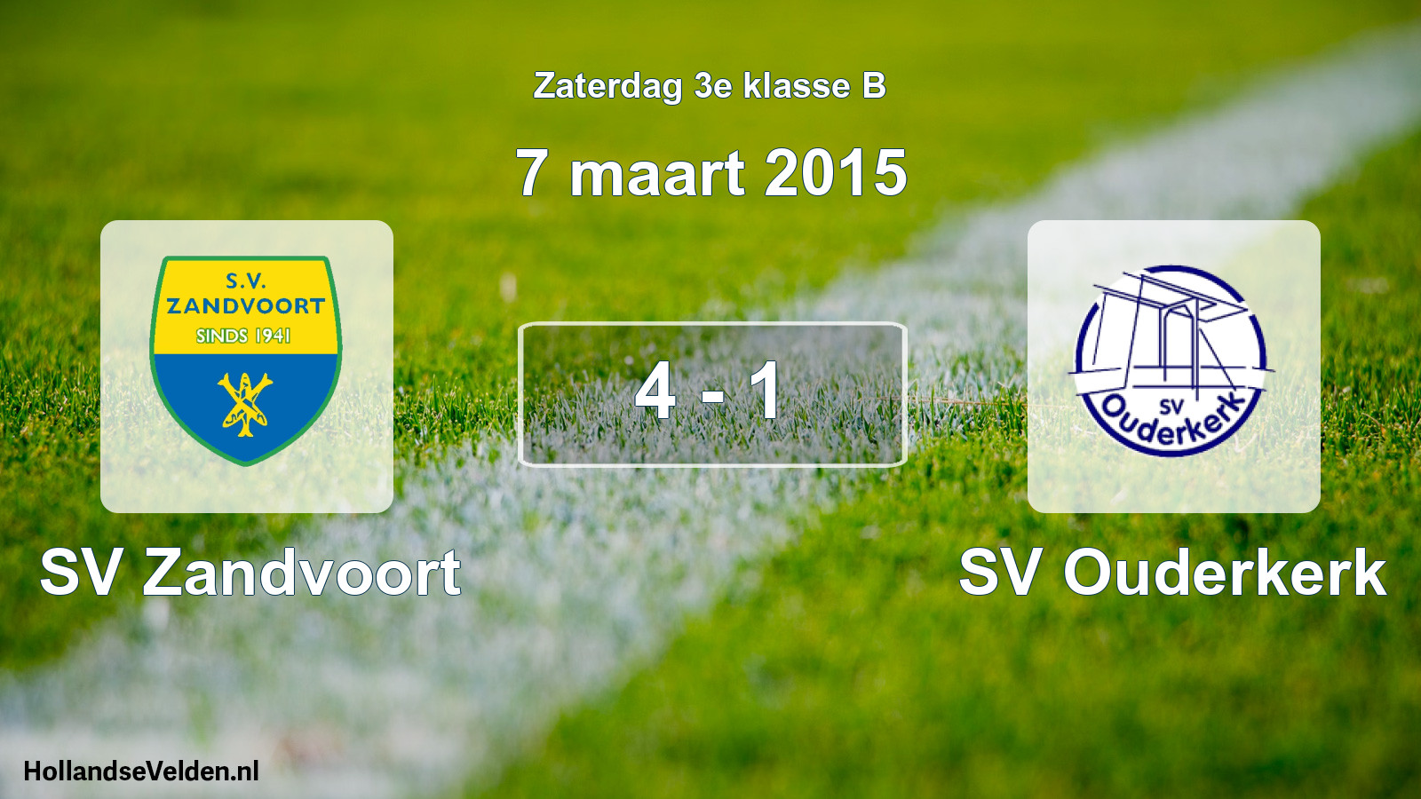 Total number of matches played: SV Zandvoort - SV Ouderkerk 4 - 1 (7 March 2015)