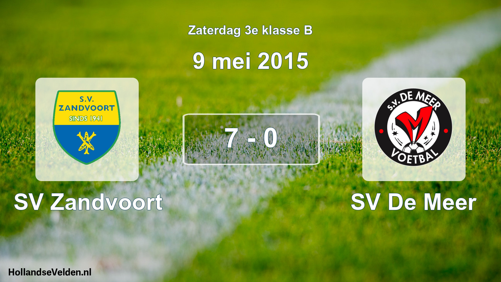 Total number of matches played: SV Zandvoort - SV De Meer 7 - 0 (9 May 2015)