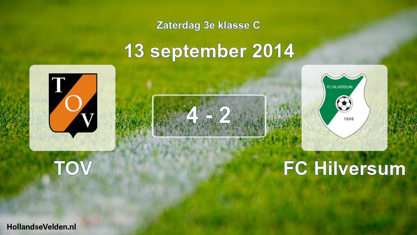 Total number of matches played: TOV - FC Hilversum 4 - 2 (13 September 2014)