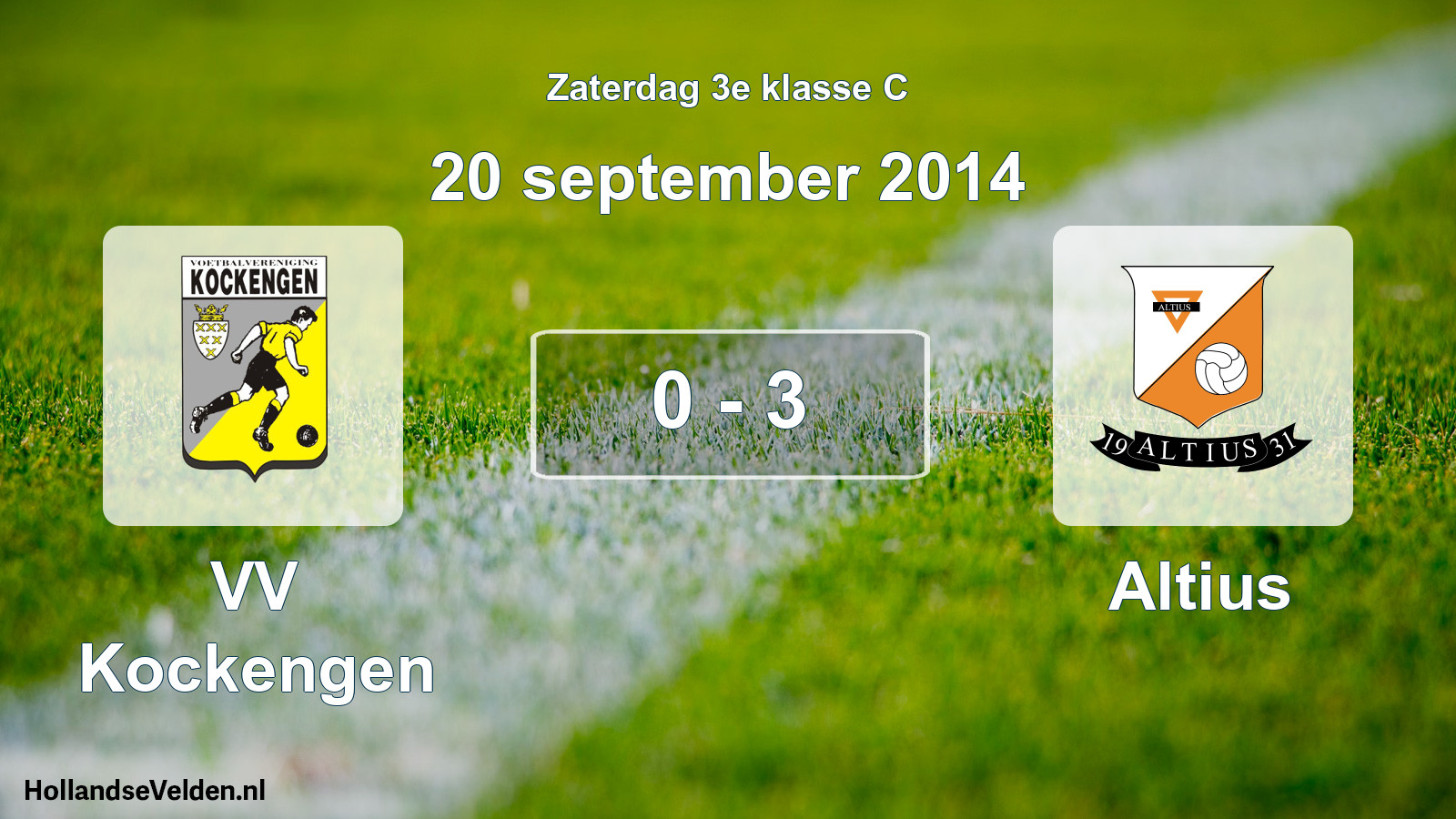 Total number of matches played: VV Kockengen - Altius 0 - 3 (20 September 2014)