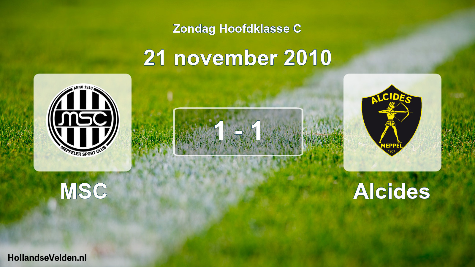 Total number of matches played: MSC - Alcides 1 - 1 (21 November 2010)