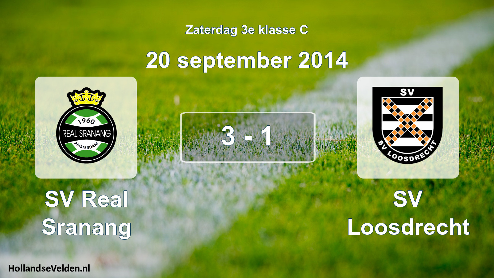 Total number of matches played: SV Real Sranang - SV Loosdrecht 3 - 1 (20 September 2014)