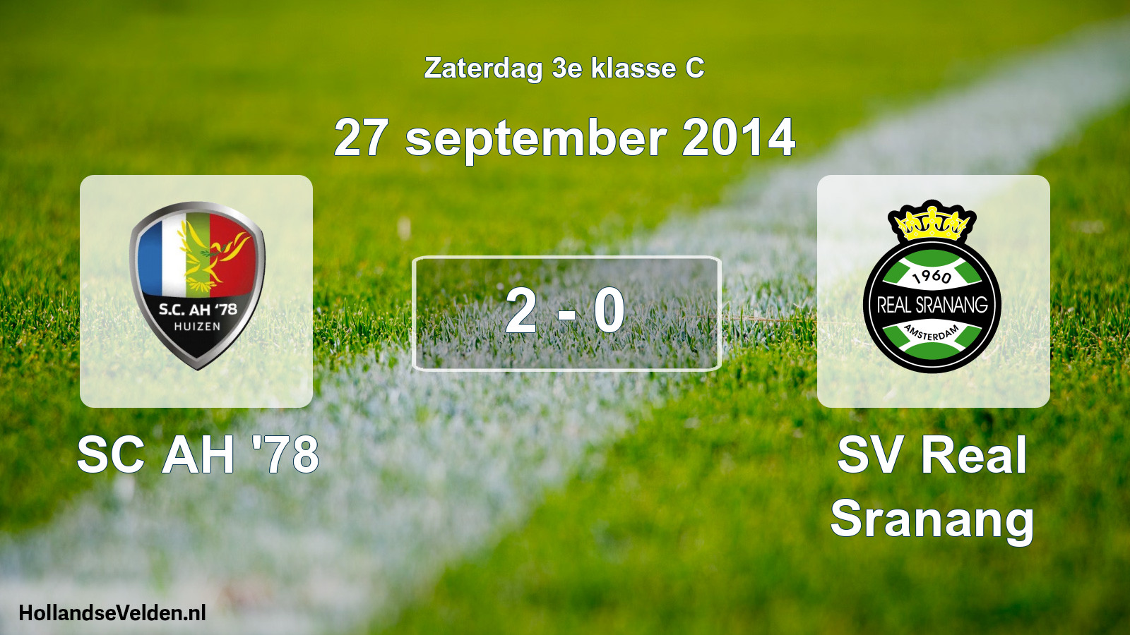 Total number of matches played: SC AH '78 - SV Real Sranang 2 - 0 (27 September 2014)