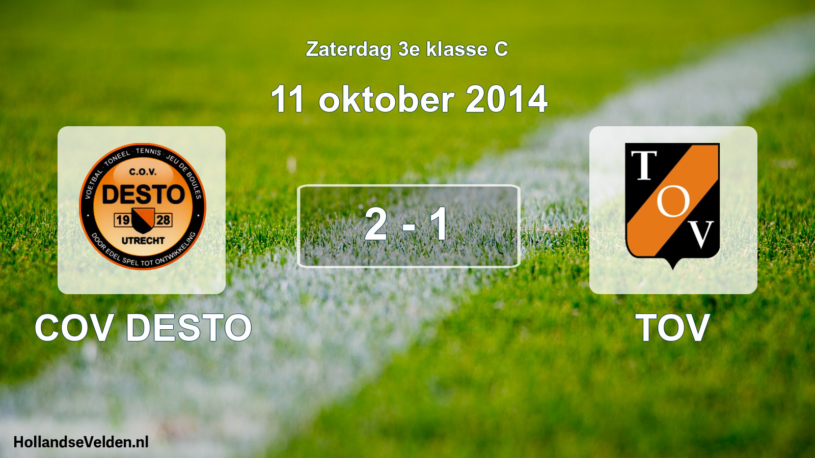 Total number of matches played: COV DESTO - TOV 2 - 1 (11 October 2014)