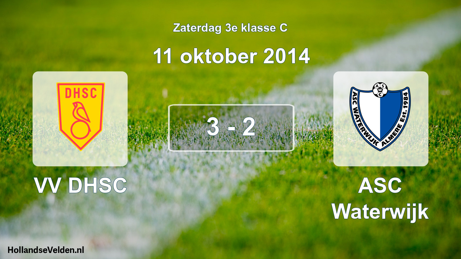Total number of matches played: VV DHSC - ASC Waterwijk 3 - 2 (11 October 2014)