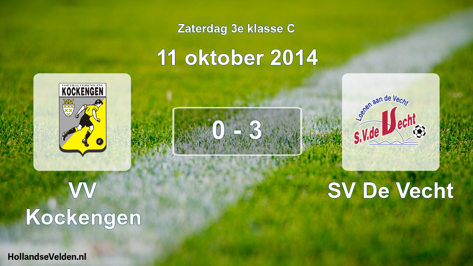 Total number of matches played: VV Kockengen - SV De Vecht 0 - 3 (11 October 2014)
