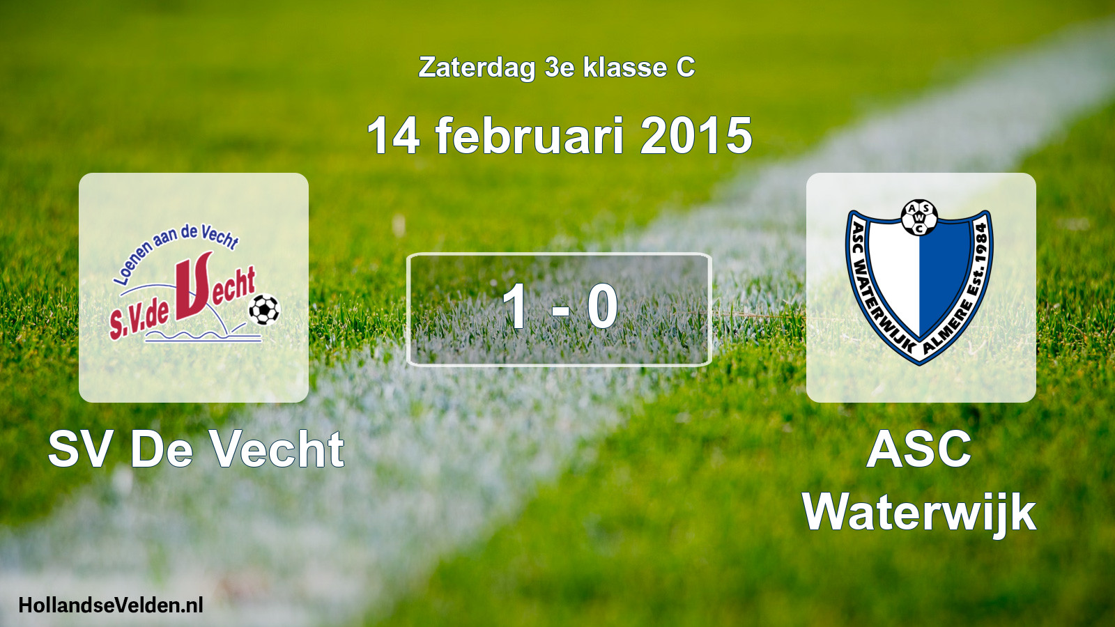 Total number of matches played: SV De Vecht - ASC Waterwijk 1 - 0 (14 February 2015)