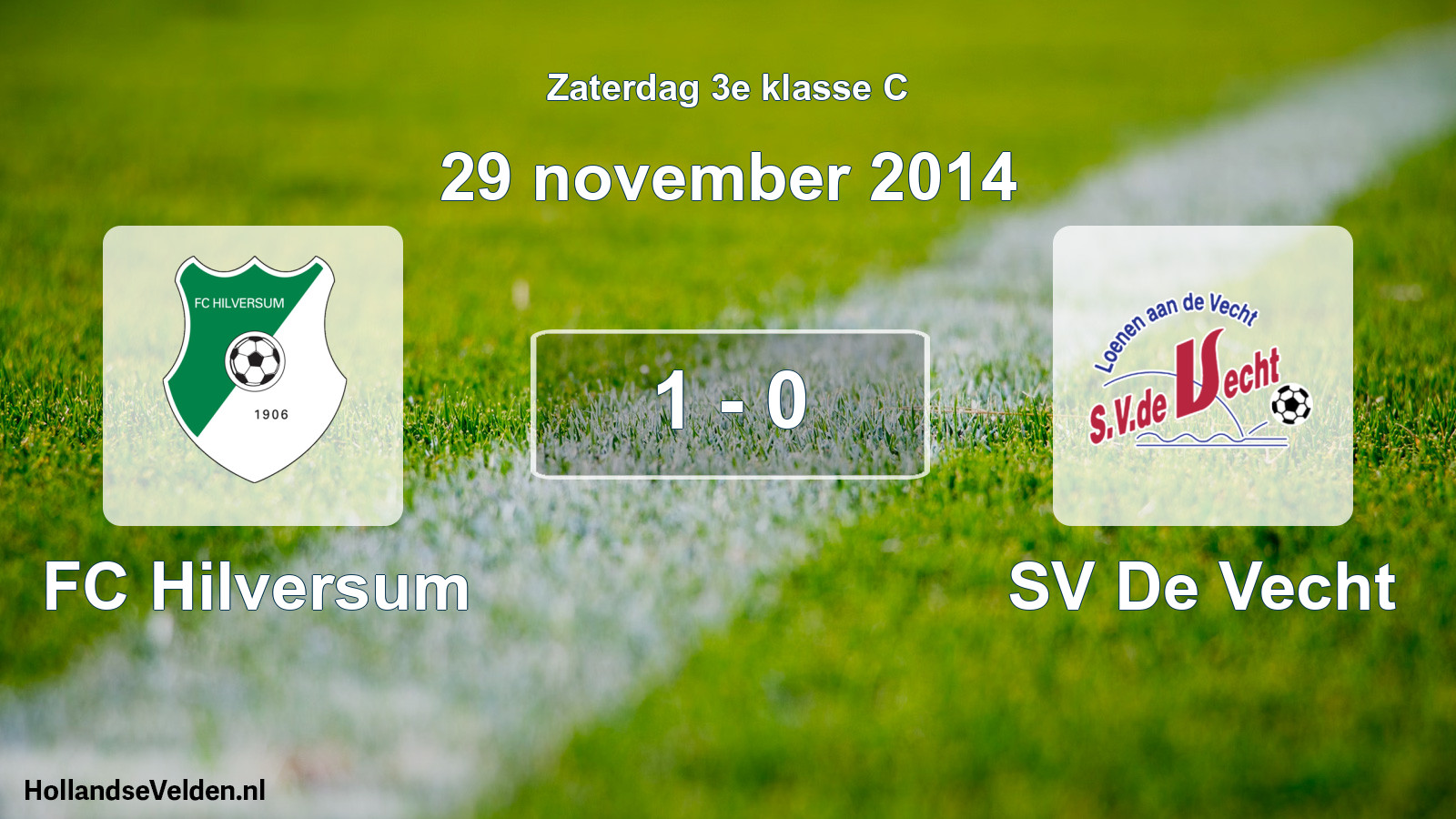 Total number of matches played: FC Hilversum - SV De Vecht 1 - 0 (29 November 2014)