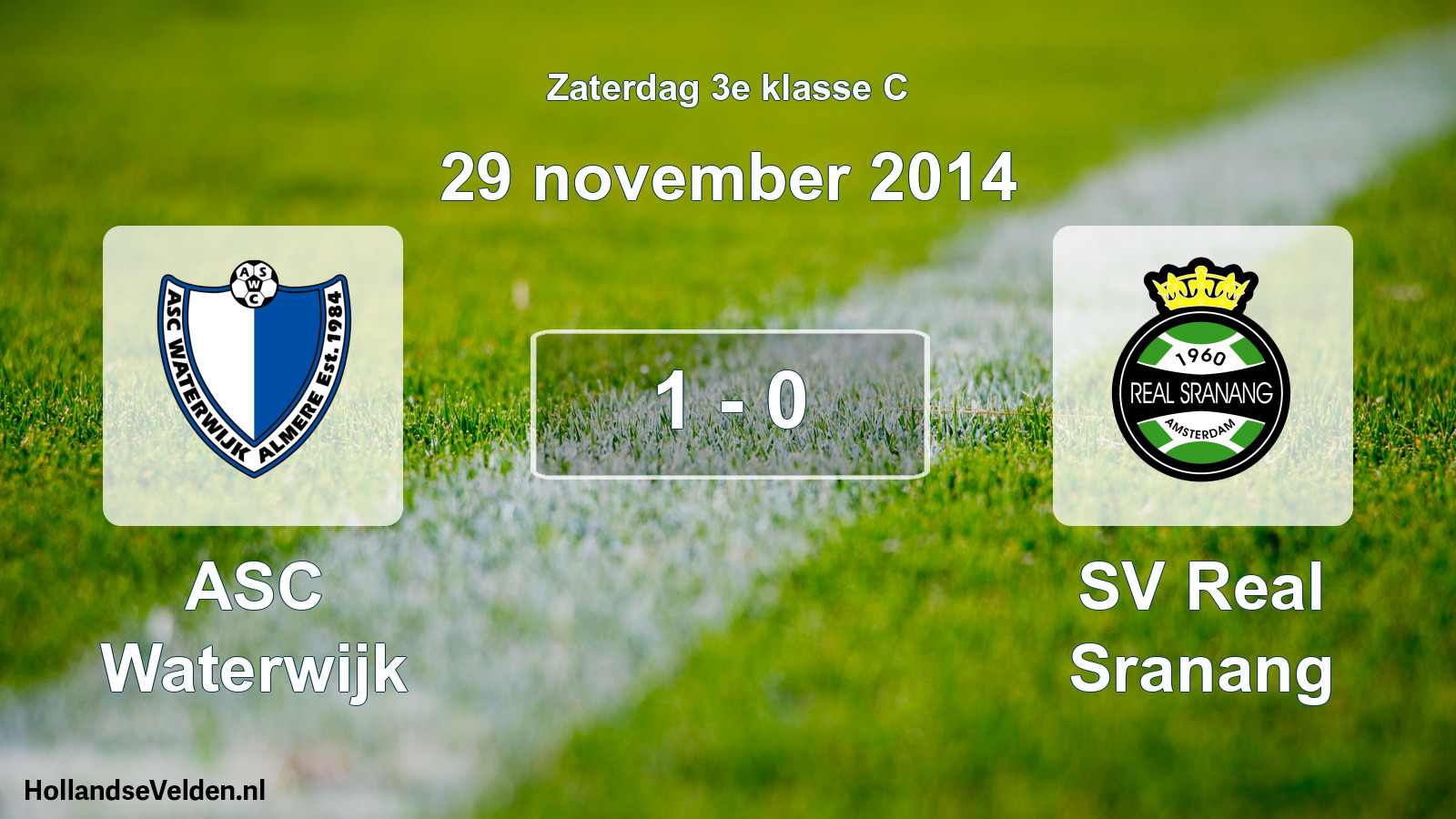 Total number of matches played: ASC Waterwijk - SV Real Sranang 1 - 0 (29 November 2014)