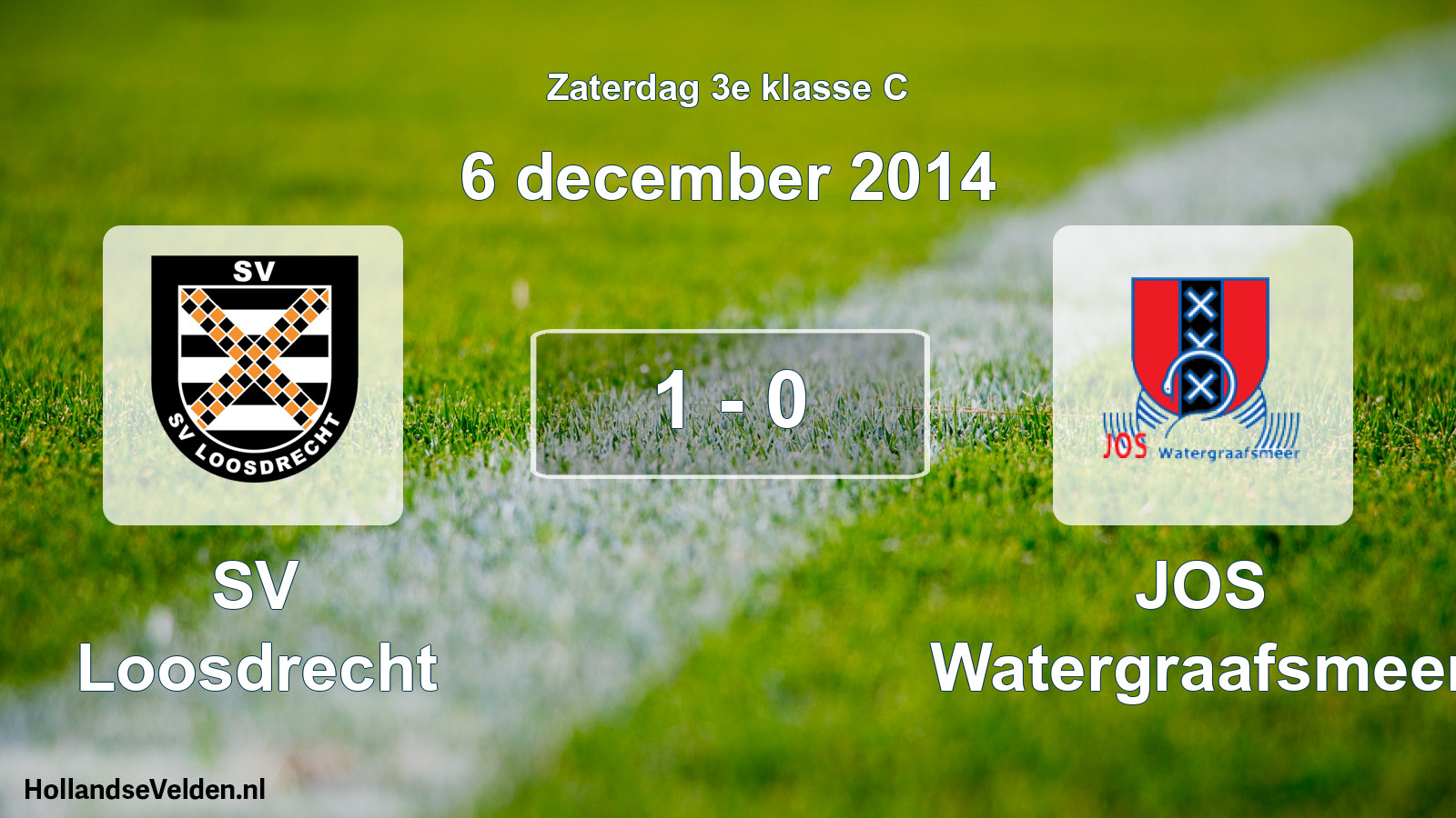 Total number of matches played: SV Loosdrecht - JOS Watergraafsmeer 1 - 0 (6 December 2014)