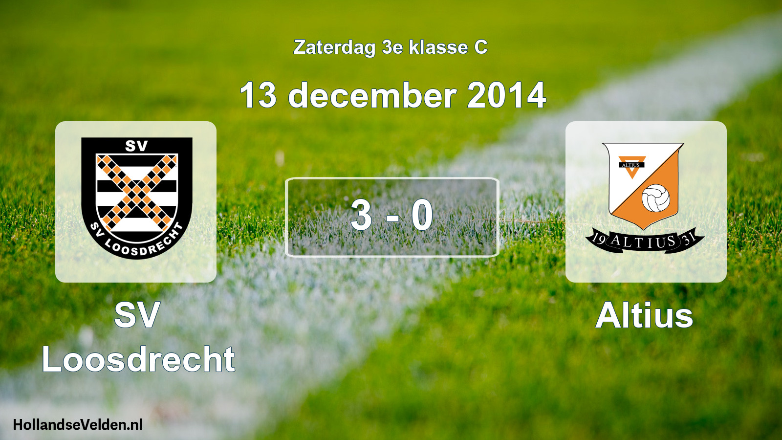 Total number of matches played: SV Loosdrecht - Altius 3 - 0 (13 December 2014)