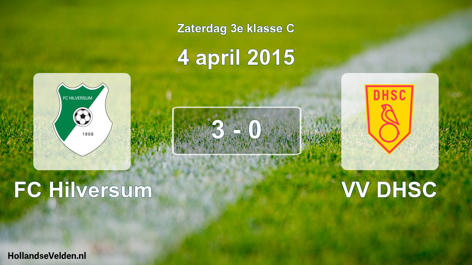 Total number of matches played: FC Hilversum - VV DHSC 3 - 0 (4 April 2015)