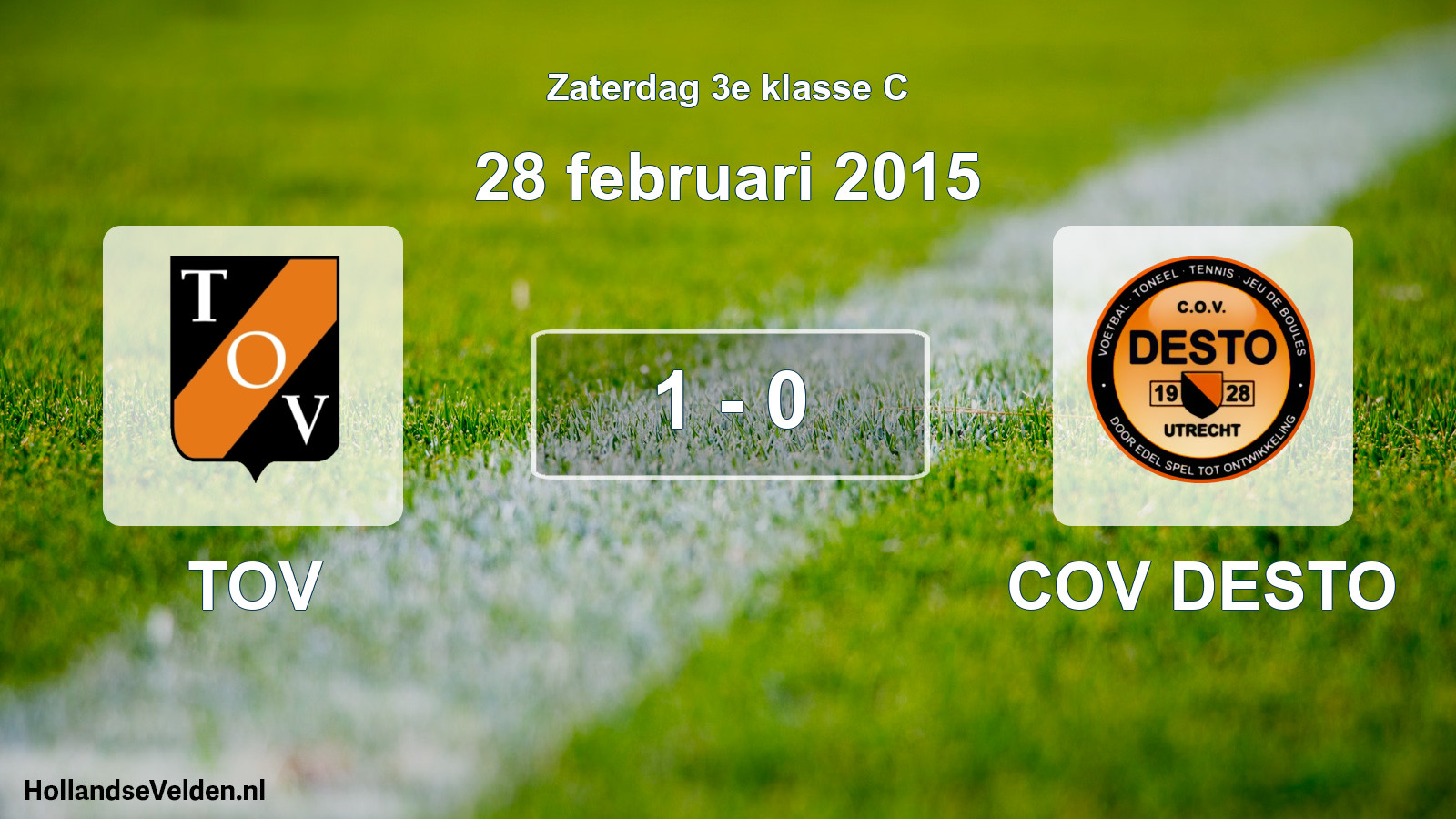 Total number of matches played: TOV - COV DESTO 1 - 0 (28 February 2015)